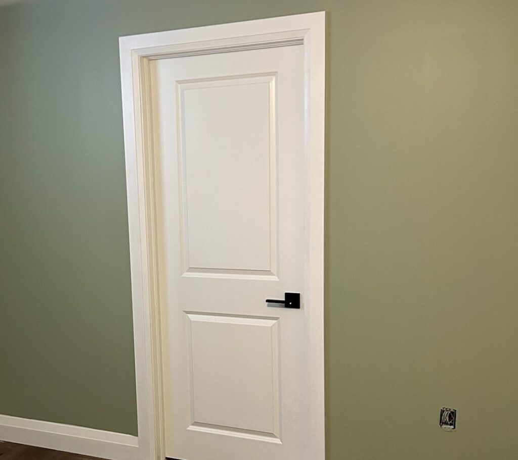 room painted with green walls